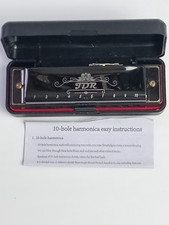JDR Harmonica C, armonica Key of C 10 Hole 20 Tone with Case Without Box