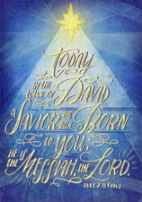 A Savior Has Been Born Religious Designer Greetings Christmas Card