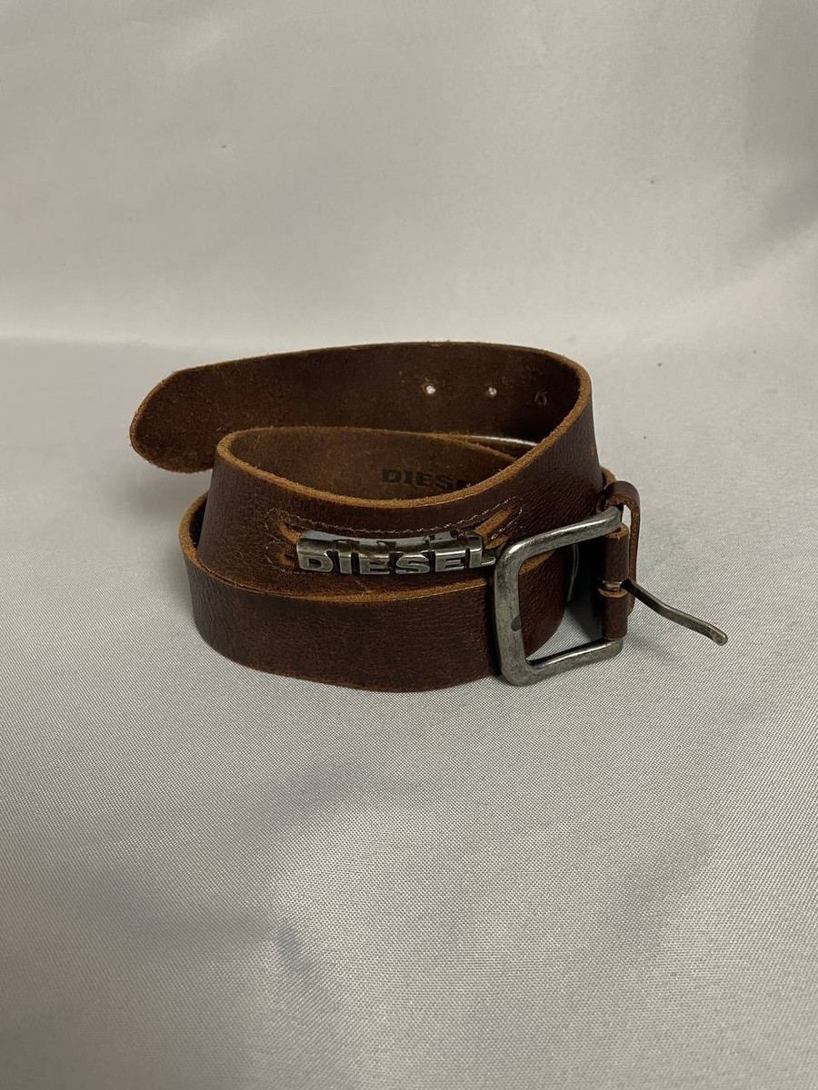 Diesel Mens Buckle Belt Brown Cow Leather Classic - Adjustable Diesel Mens Buckle Belt Brown Cow Leather Classic - Adjustable