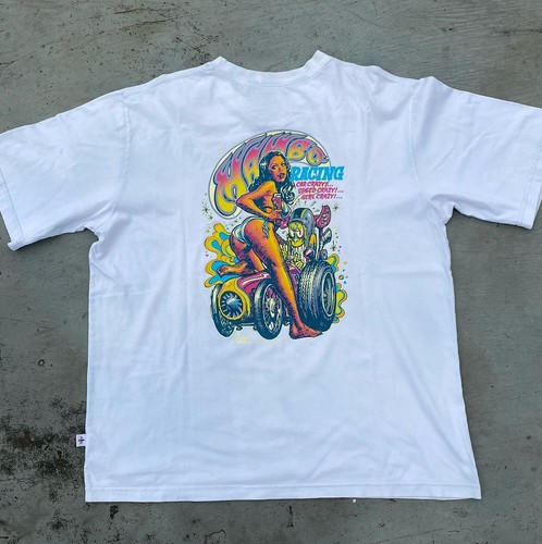 Mambo Racing Car Crazy Speed Tee Streewtear, 90s Vintage Graphic T-Shirt 104756