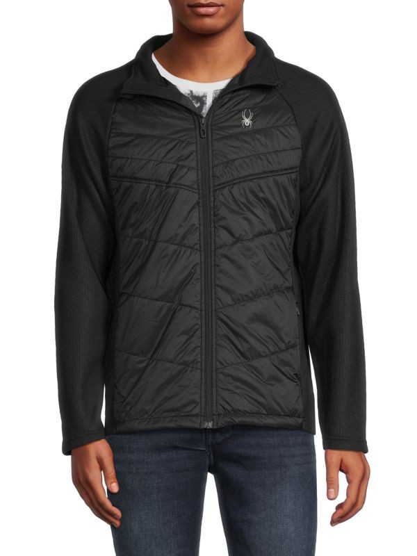 МУЖСКАЯ КУРТКА С ЛОГОТИПОМ NOVA SPYDER SPFGM193 - ЧЕРНАЯ - РАЗМЕР L 12090₽