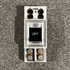 Rare Old Style MK 100A Double Pole LN5500 Main Switch BS5419 Isolator Breaker