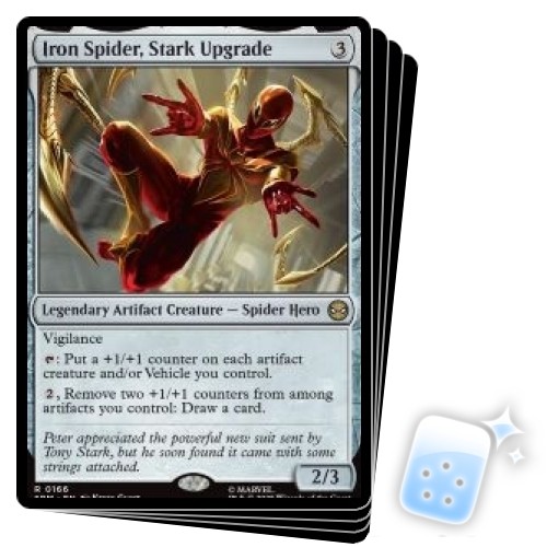 IRON SPIDER, STARK UPGRADE X4 Marvel's Spider-man SPM Magic MTG MINT CARD
