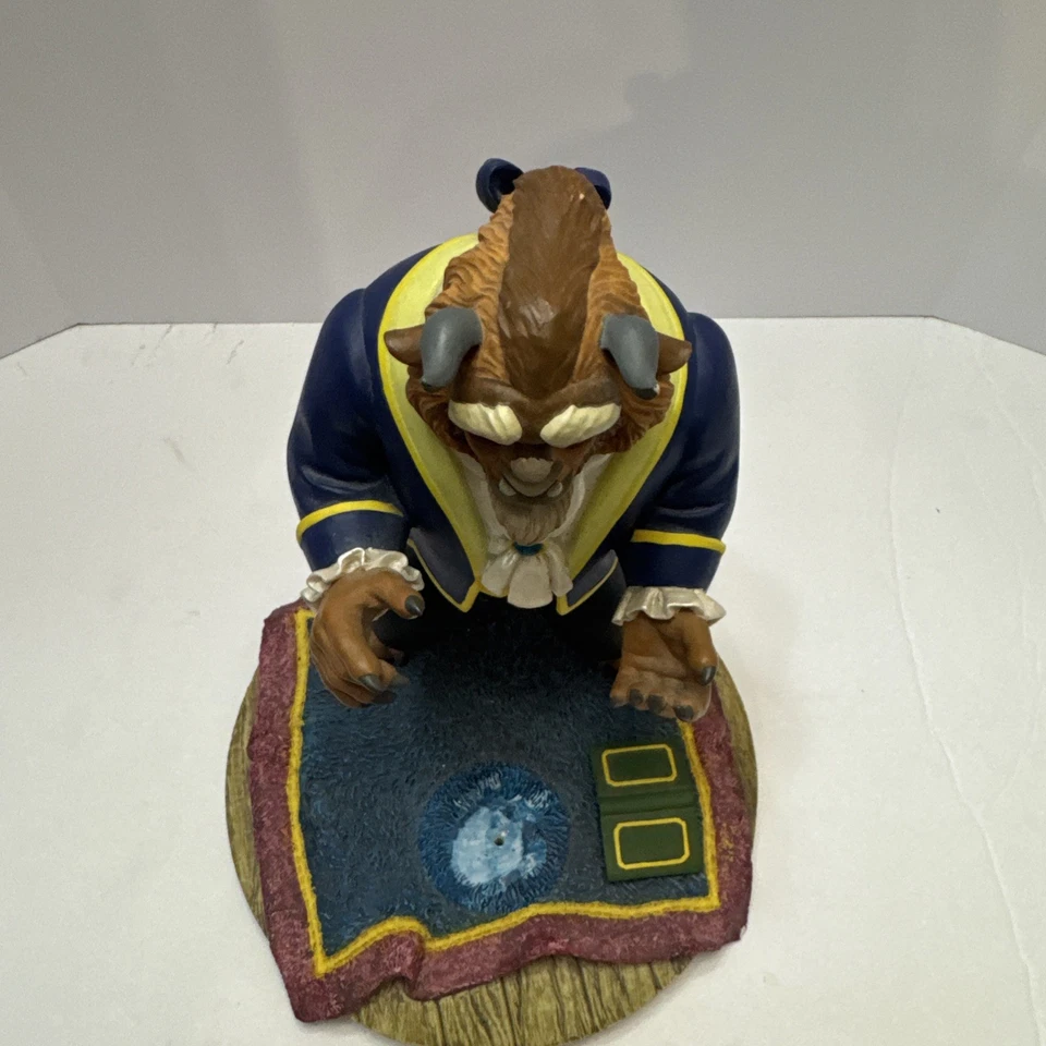 Disney LA BESTIA/Falta estatuilla de mesa 7,5" figura de resina de La Bella y la Bestia RARA Foto 3 de 4