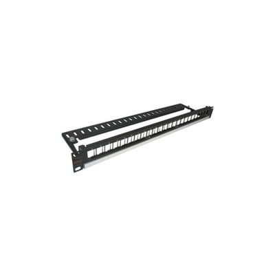 19 Zoll Panel 24 x Keystone UTP/FTP, 1U,mit Regal PID-00257