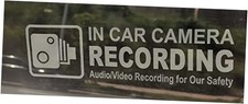 2x6 inch 4 Pcs Static Cling Removable Reusable Indoor Labels Dashcam in Use