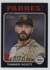 2024 Topps Heritage High Number Chrome Black Border 63/75 Tanner Scott #506 0hk8