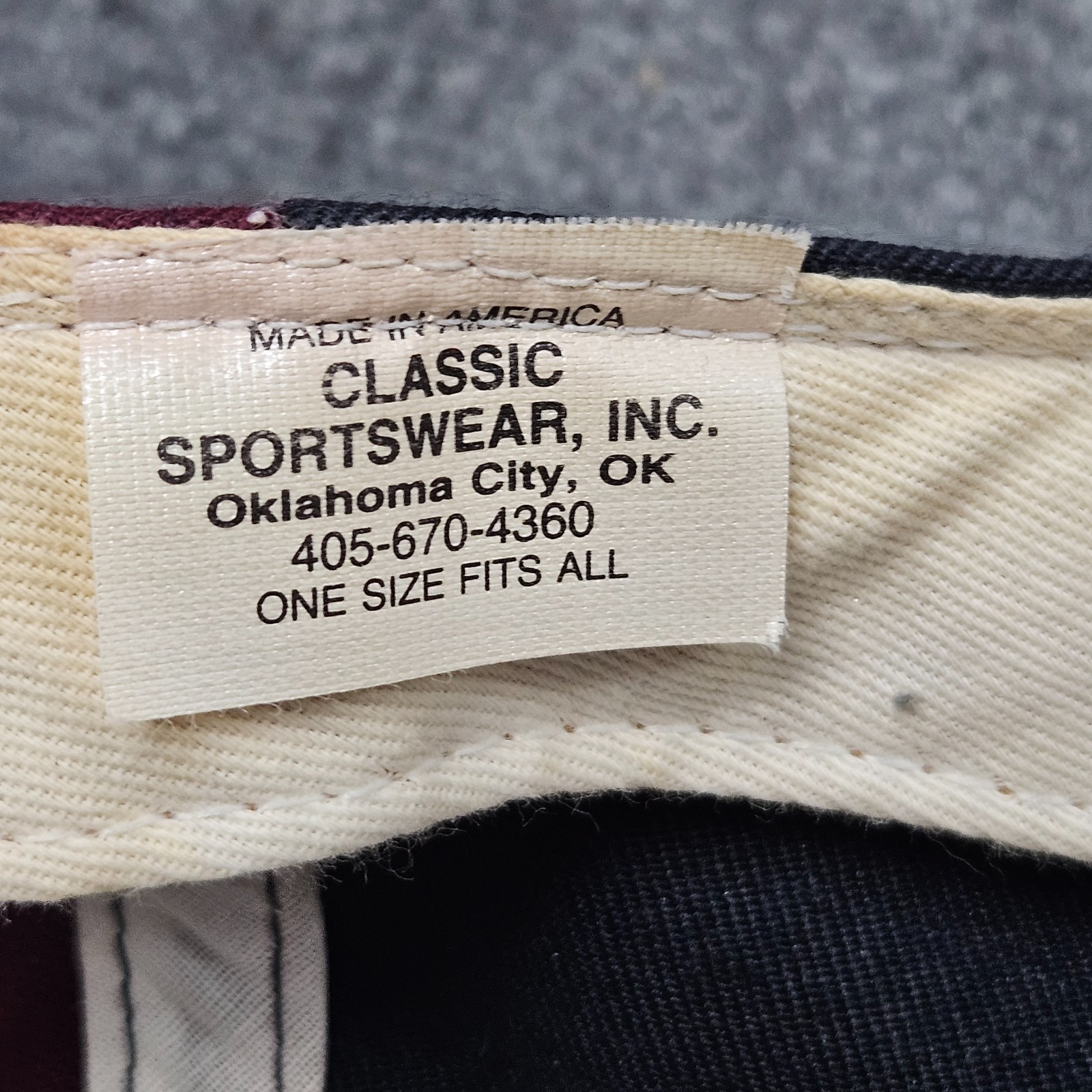 Vintage Split Panel S Hat Strapback Maroon Green … - image 2