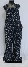 Duluth Trading Co Women's Heirloom Gardening Overalls DH3 Blue Flowers XL NWT