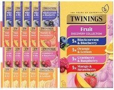 Twinings Fruit Selection Herbal Tea Bags Individually Wrapped 20 / 80 Pack