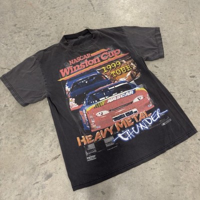 vtg 1999 NASCAR RACING HEAVY METAL THUNDER DOUBLE-SIDED T-Shirt Sz M winston cup