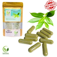 Natural Insulin Plant Leaves Capsules (600mg) Organic Herbal Costus Igneus Pure