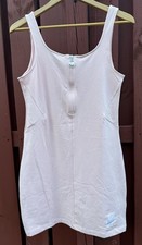 Women s Nike Light Pink Tank Mini Dress Medium Tight Fit Zipper Accent