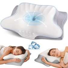 Cervical Neck Pillow for Pain Relief, Ergonomic Pillow Side Sleeper Pillow fo...