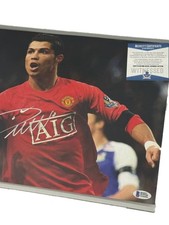 Autographed Hand Signed Photo Cristiano Ronaldo Beckett COA
