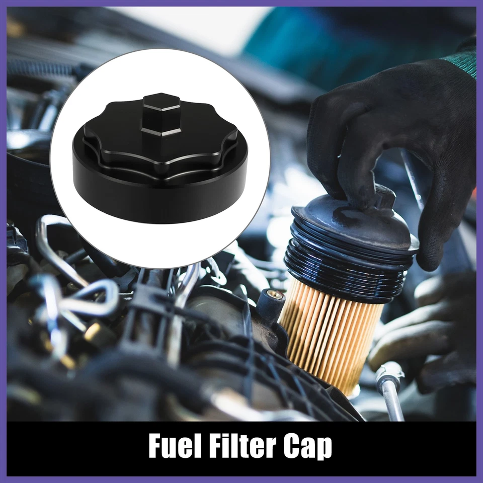 Cubierta de tapa de carcasa de filtro de combustible para Dodge para Ram 2500 3500 10-20 negra Foto 2 de 4