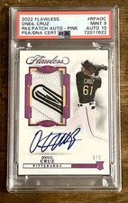 2022 Flawless ONEIL CRUZ RPA ROOKIE AUTO PINK /3 PSA 9 AUTO 10 FOTL PIRATES POP1