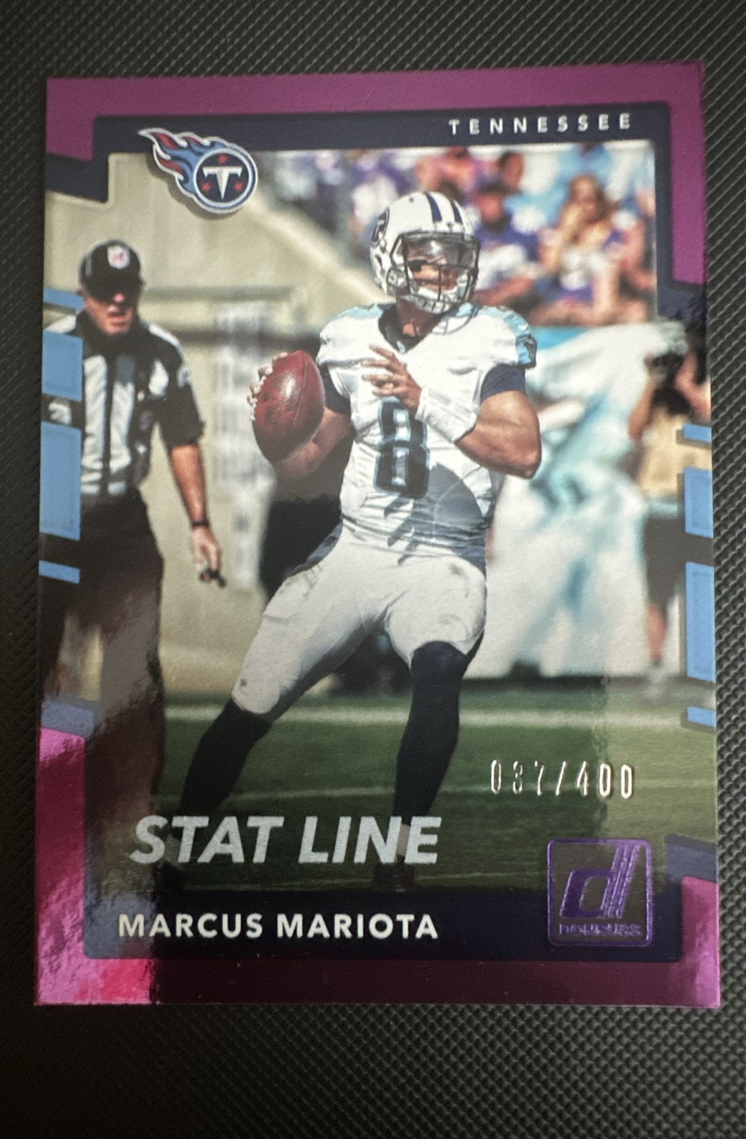 2017 Panini Donruss - Marcus Mariota #214 Season Stat Line /400