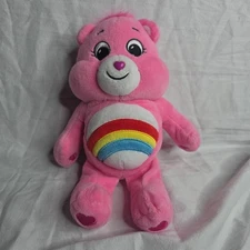 Cheer Bear Care Bears Pink Rainbow Plush Stuffed Animal 2021 Basic Fun 8" (BAY)