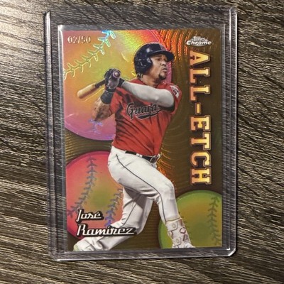 2024 Topps Chrome LOGOFRACTOR Jose Ramirez GOLD All-Etch /50 GUARDIANS JRAM 