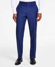 Michael Kors Mens Classic fit Dress Pants 38 / 30 Blue Plaid Stretch