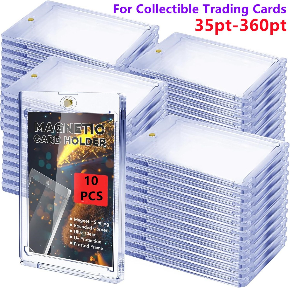 10pcs Clear 35PT-360PT Trading Card Holder, Sports Cards Case, For