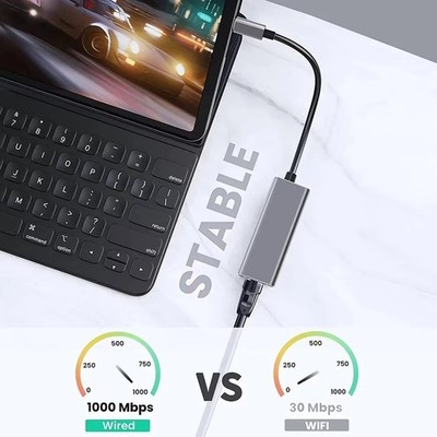 USB C Ethernet Lan Adapter Hub Kabel für Mac Windows USB-C Netzwerk 1000 Mbps