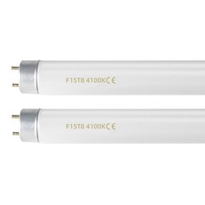 F15T8/CW 18 Inch 15W T8 Fluorescent Replacement Tube Bulb Cool White 4100K Me...