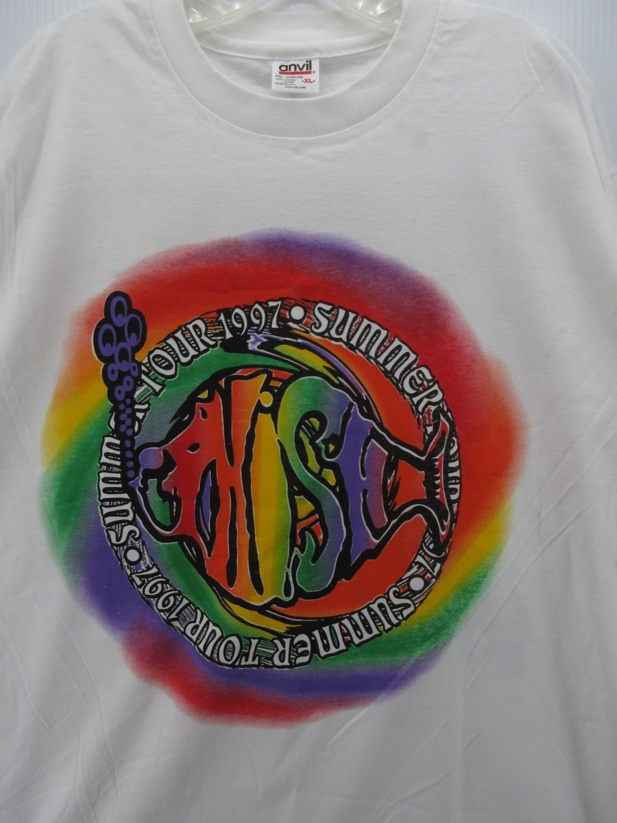VINTAGE Phish Shirt Men XL White 1997 Maine Great Went Single