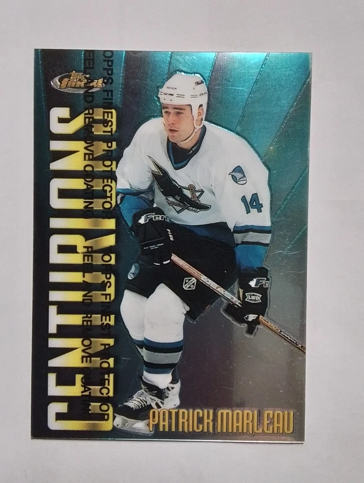 🔥   1998-1999 TOPPS FINEST - Patrick Marleau - CENTURIONS /500 - C12   🔥 - Image 3 of 3