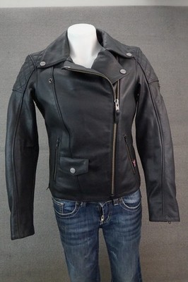 Triumph Motorcycle Leather Bomber Jacket Women s Black Size Small NWT