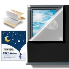 Portable Blackout Curtains 40" 59", Strong Hook and Loop Tape Strips with Adh...