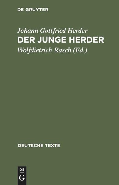 Der Junge Herder Johann Gottfried Herder-image