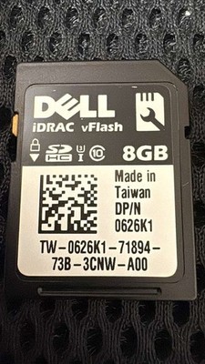 Genuine Dell 8GB SDHC Class 10 VFLASH SD Card 626K1