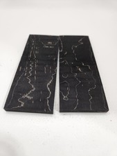 Black Dyed Quilted Maple Knife Scales   Deep Figure, Matched Pair 