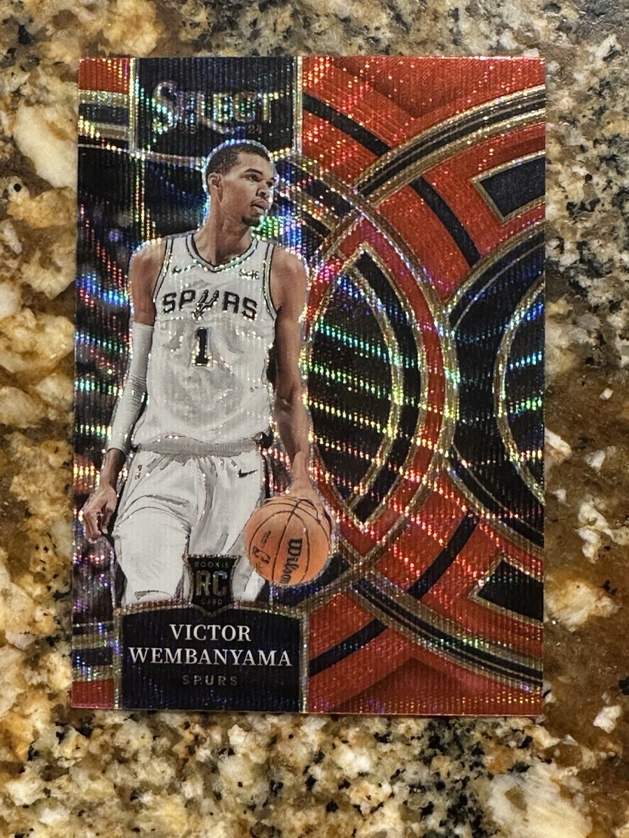 Rare 2023-24 Panini Select Victor Wembanyama Premier Red Wave