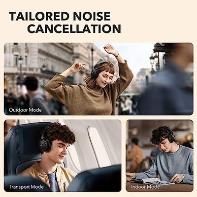 Black - Soundcore Anker LIFE Q30 Hybrid Active Noise Cancelling Bluetooth