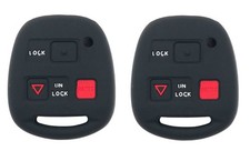 Pack 2 Silicone Key Fob Cover Case fit for Lexus ES GS GX IS s, Black
