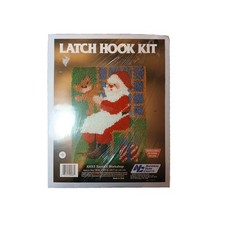 Vintage 1990 Santa's Workshop Latch Hook Kit XR93 by National Yarn Crafts Teddy