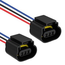 2PCS 9008 H13 Plug Wire Harness Adapter Connector, Headlight Female Socket