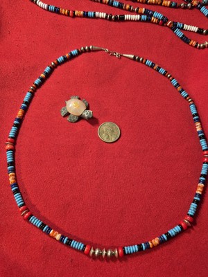 Sterling Navajo Pearls Traditional Native American Style Necklace