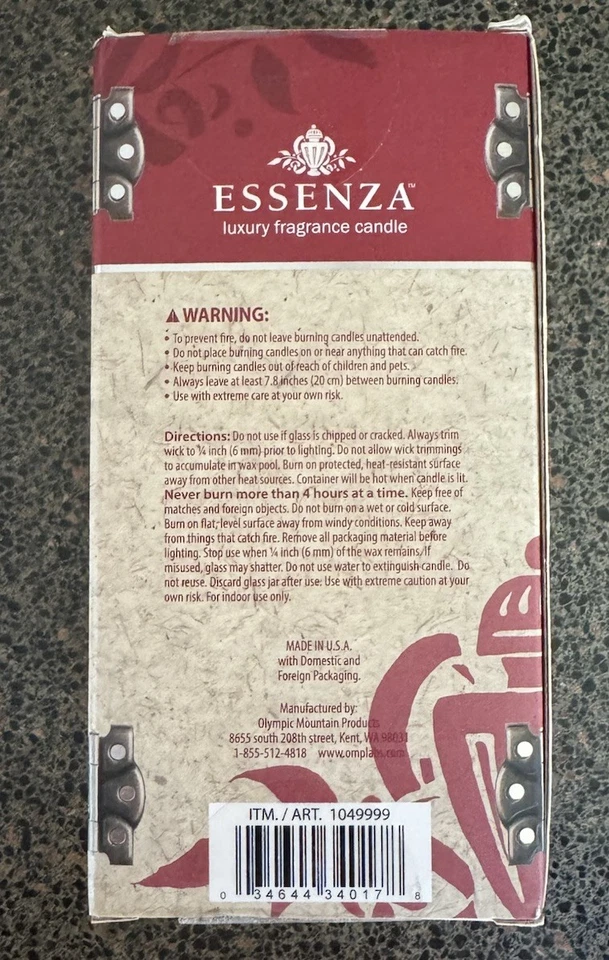 Essenza новый в коробке роскошный аромат свечи сад Au Прованс красный 6,5 унций - Изображение 4 из 4