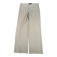 Zimmermann Pants Womens 2 Beige Wide Leg Plaid High Waist Trouser Relaxed Size 2