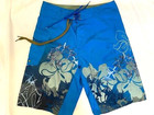 Pre-Owned  Reef   Men's Size 31   Embroidered Board Shorts - Royal Blue/Celadon — photo 4
