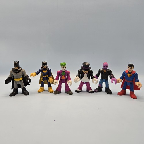 IMAGINEXT SUPER FRIENDS • Konvolut 6 Actionfiguren DC Batman, Superman, Joker 3"