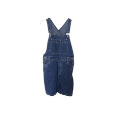 VTG Crossroads Women  s Bib Overall Shorts Sz Small Cotton Denim 90s Y2K