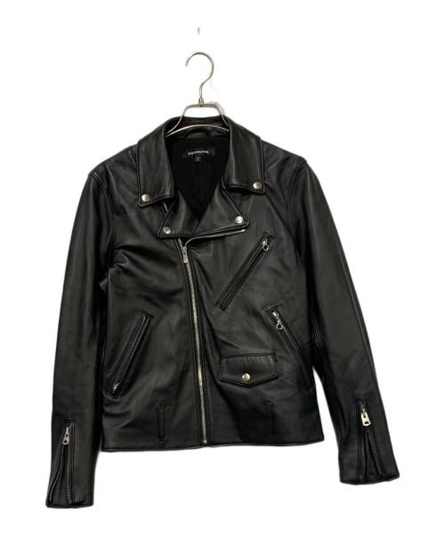 JACKROSE                    Lambskin double riders black 21AW-JRB01