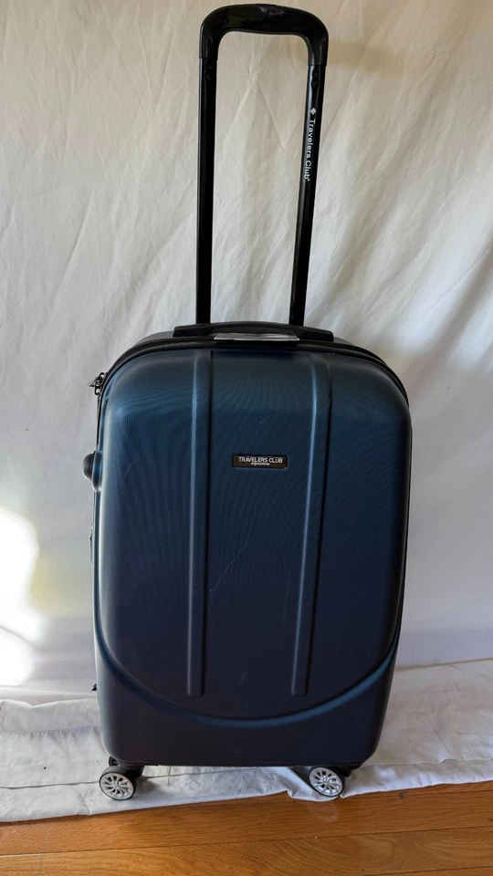 TRAVELERS CLUB Falkirk Hard Case Luggage Blue 24" Medium Check In Expandable - Image 2 of 4