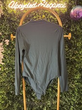 Algalaroubd Dark Bottled Green Long-Sleeve Turtleneck Bodysuit size L