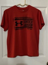 Under Armour Boys Size Large Lot Of 5 Short Sleeve Shirts And 1 Hoodie